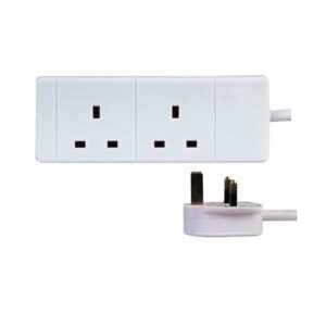 PRO ELEC PELB1509 2 Gang Extension Lead White, 2m