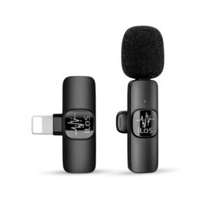 ILOS Wireless Lavalier Microphone for iPhone Clip-On Mic, Noise Reduction, 65ft Range, 8H Battery, Bluetooth, Plug & Play - Ideal for Vlogging, YouTube, Podcasts, Interviews