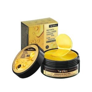 24K Gold Undereye Mask (60 Pcs), Collagen Hydrating Gel Pads, Reduce Puffiness, 30 Pairs Under Eye Patches for Dark Circles Puffy Eyes Treatment, Wrinkle, Women Men Beauty Personal Skin Care Products