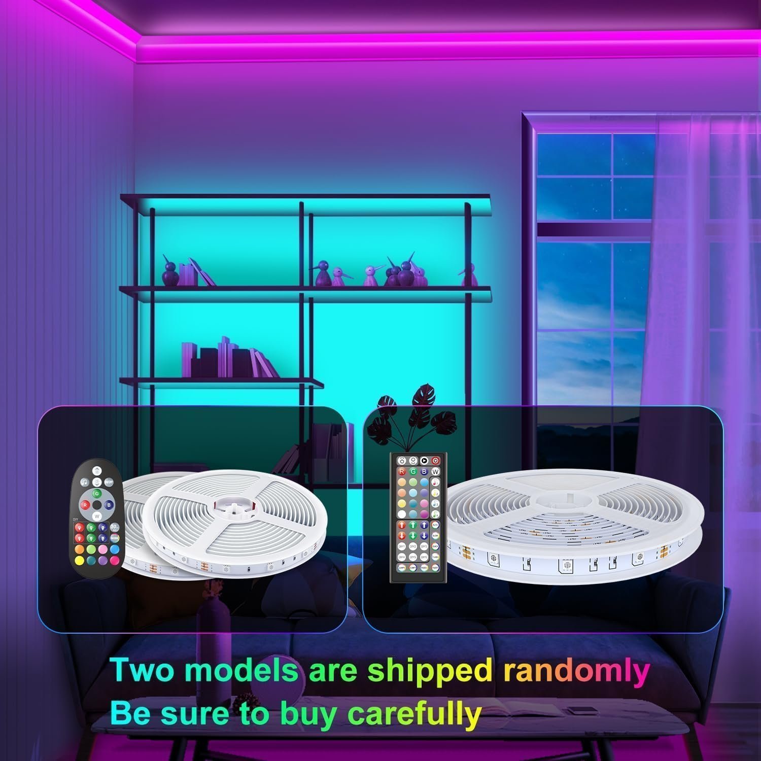 Mexllex LED Strip Lights 30M (2X15M) Music Sync Color Changing RGB Strip 24-Key (APP+Remote+Mic) - Image 2
