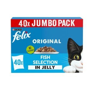 FELIX ORIGINAL Fish Favourites in Jelly Wet Cat Food 40x85g