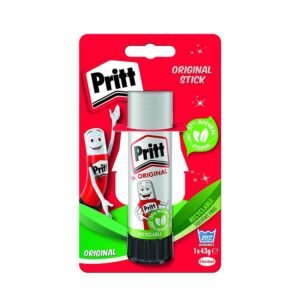 Pritt Glue Stick, Safe & Child-Friendly Craft Glue for Arts & Crafts Activities - 1x43g Pritt Stick, white